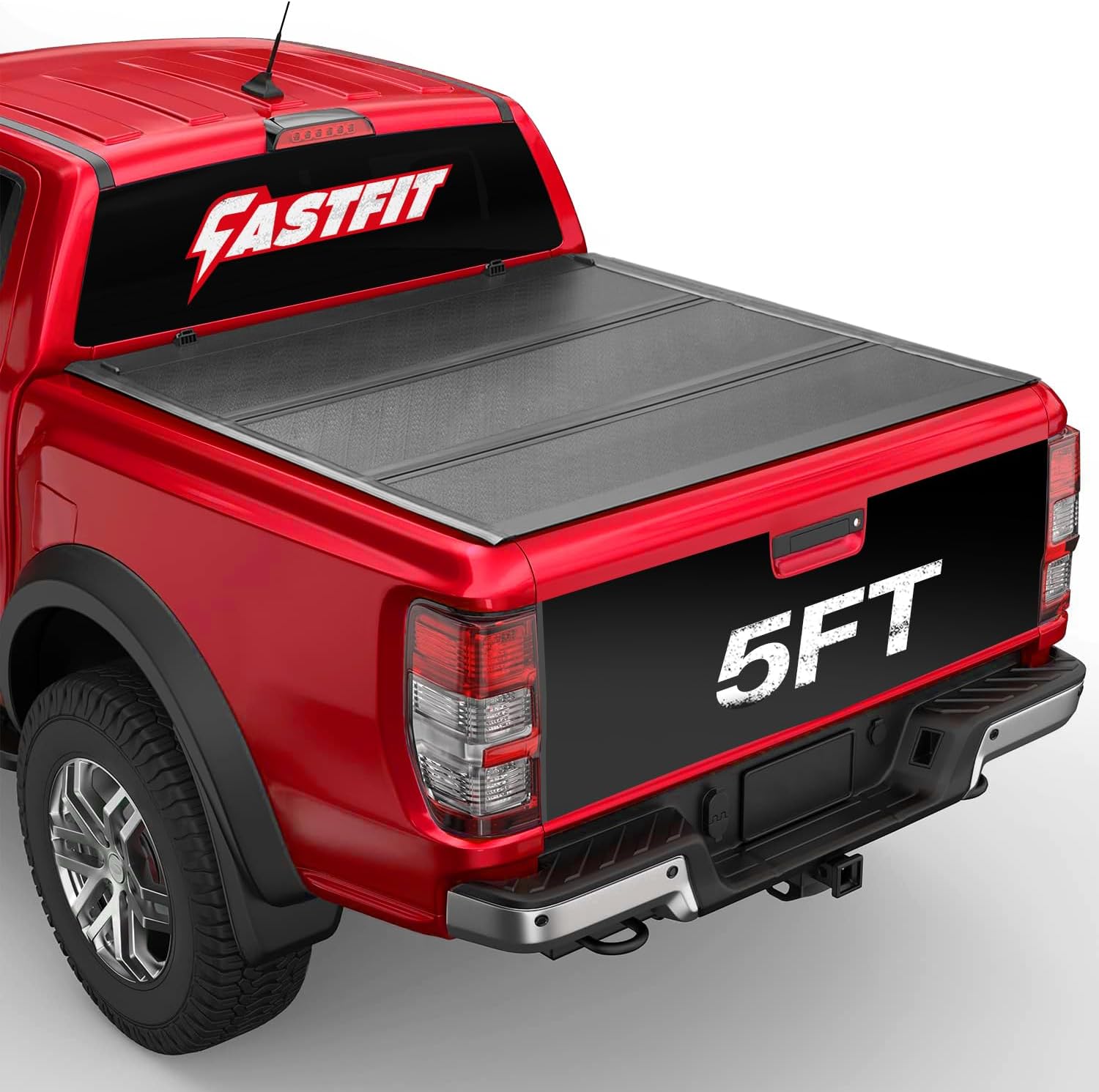 FASTFIT HTL Low-Profile Hard Tri-Fold Tonneau Cover for 2024-2026 Ford Ranger, 5 ft (61in) Truck Bed