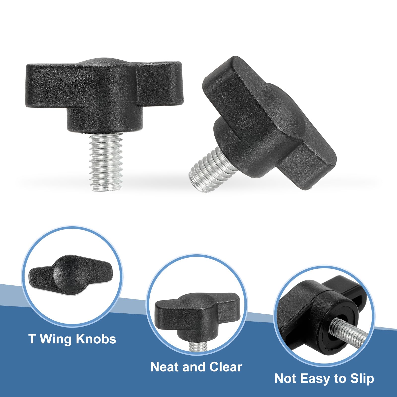 YELARXI Z- Shaped Thumb Screws 304 Stainless Steel Tee Wing Knobs Screws Clamping t Head - Image 3