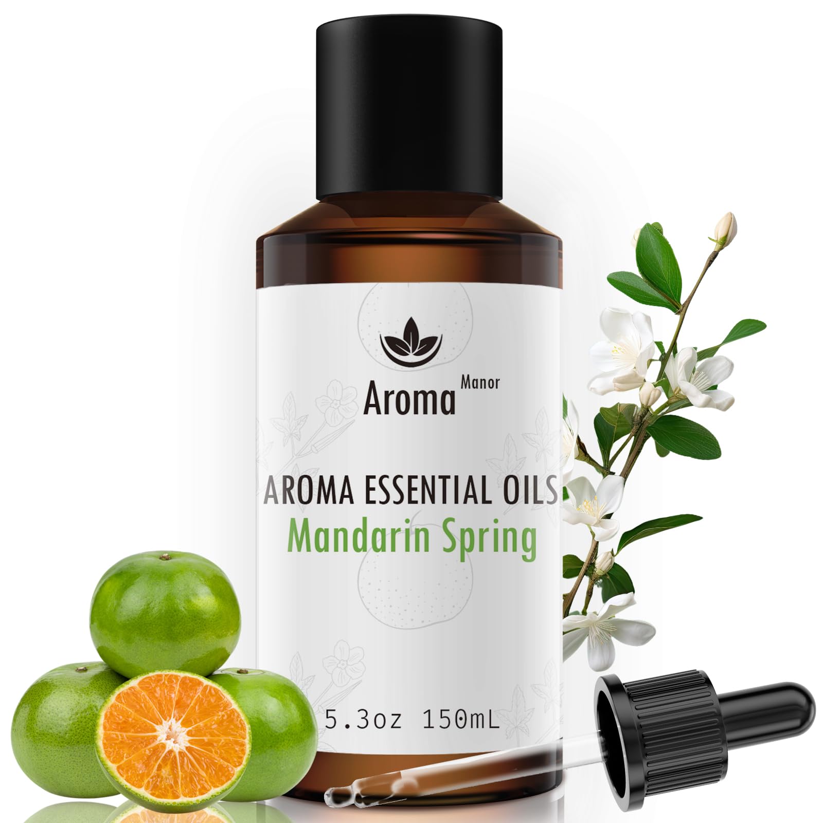 Hotel Diffuser Oil - Mandarin Spring Essential Oils for Scent Diffuser - Tangerine, Lime, Gardenia, Green Grass -Home Luxury Scents Aroma Fragrance for Home, Office