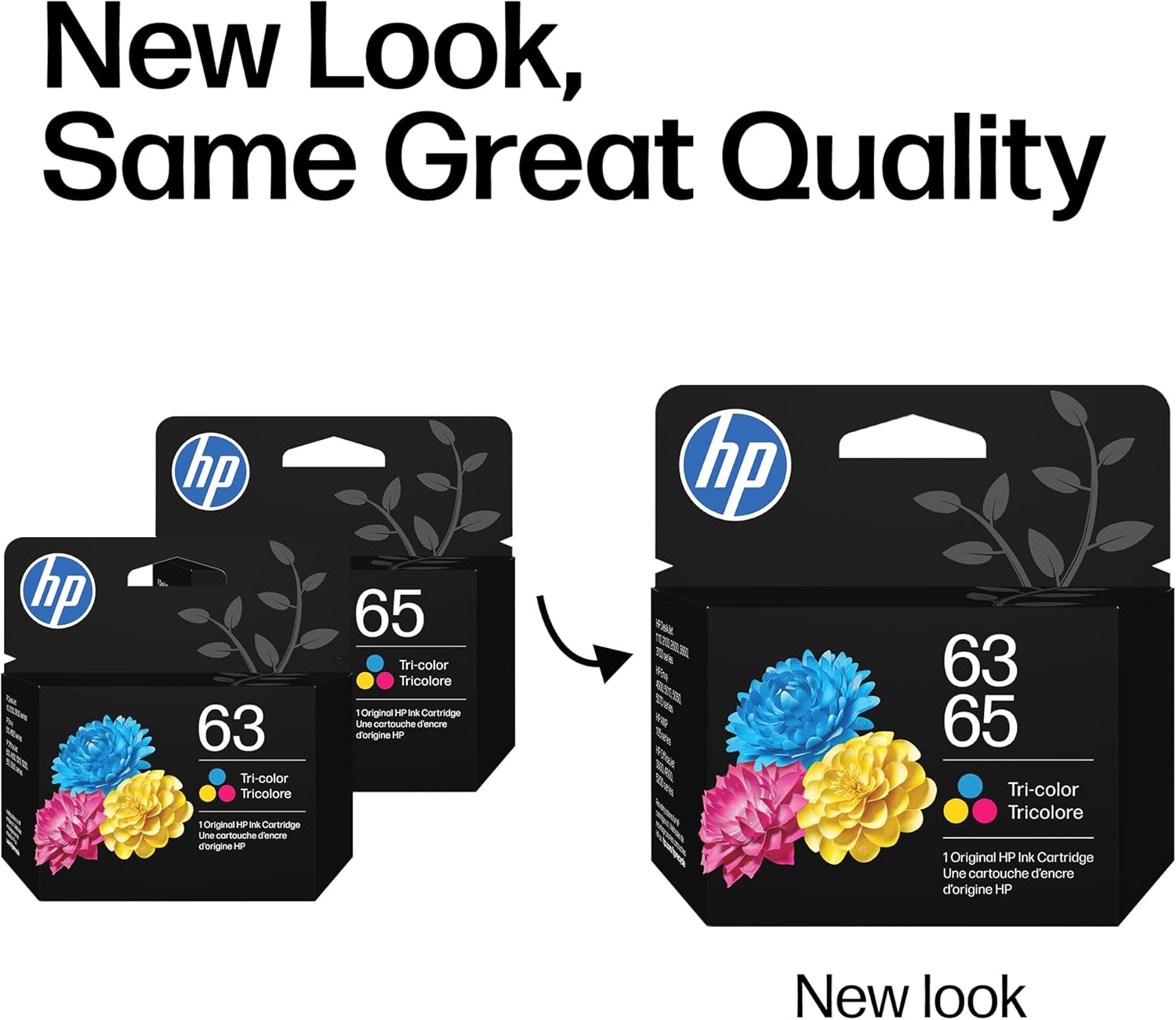 HP 63 65 Tri-Color Ink Cartridge | Works AMP; DeskJet 1100, 2100, 2600, 3600; Envy 4500, 5000; OfficeJet 3800, 4600, 5200 Series | B7RT2AN