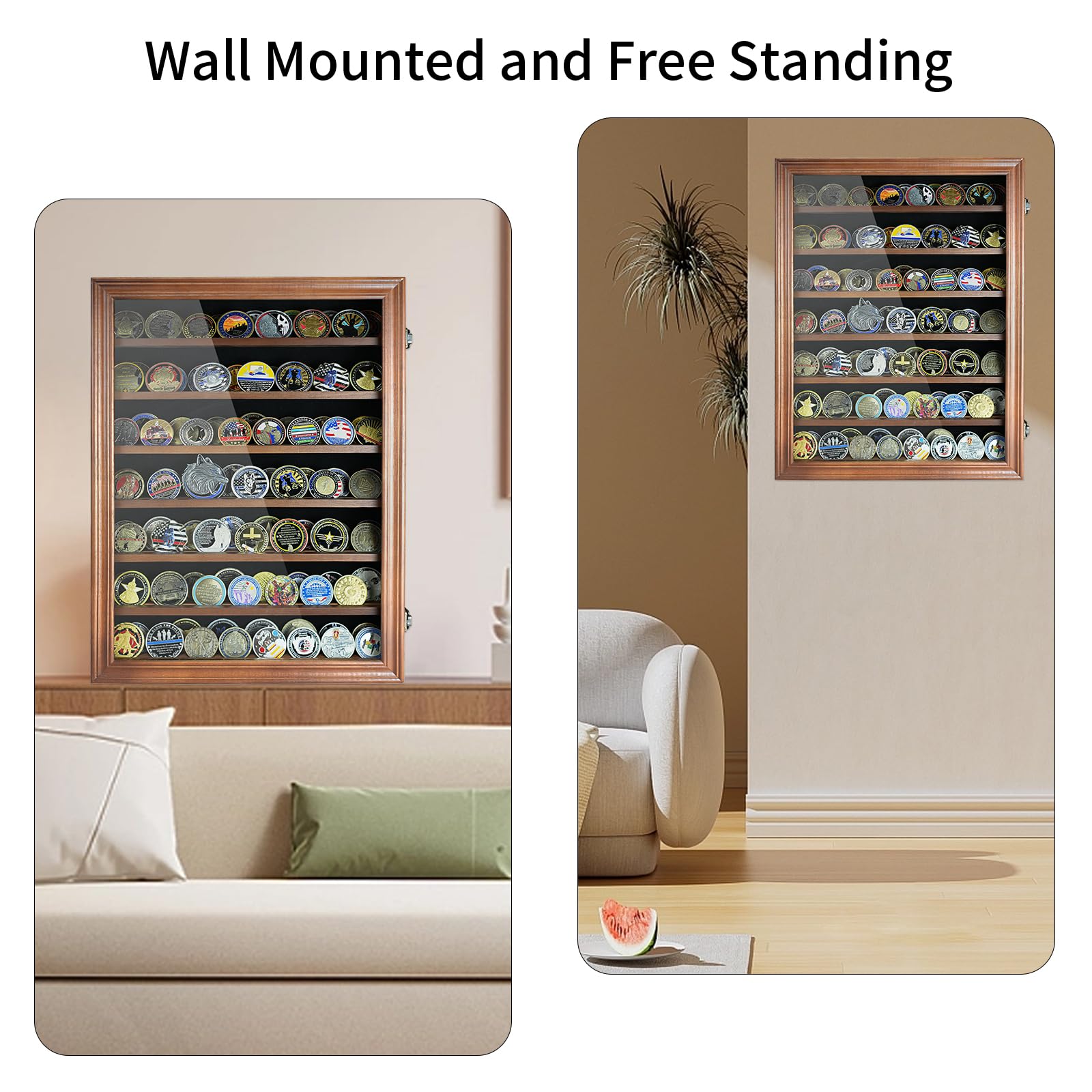 Amazon.com - DecoWoodo 7 Rows Challenge Coin Display Case - Holds