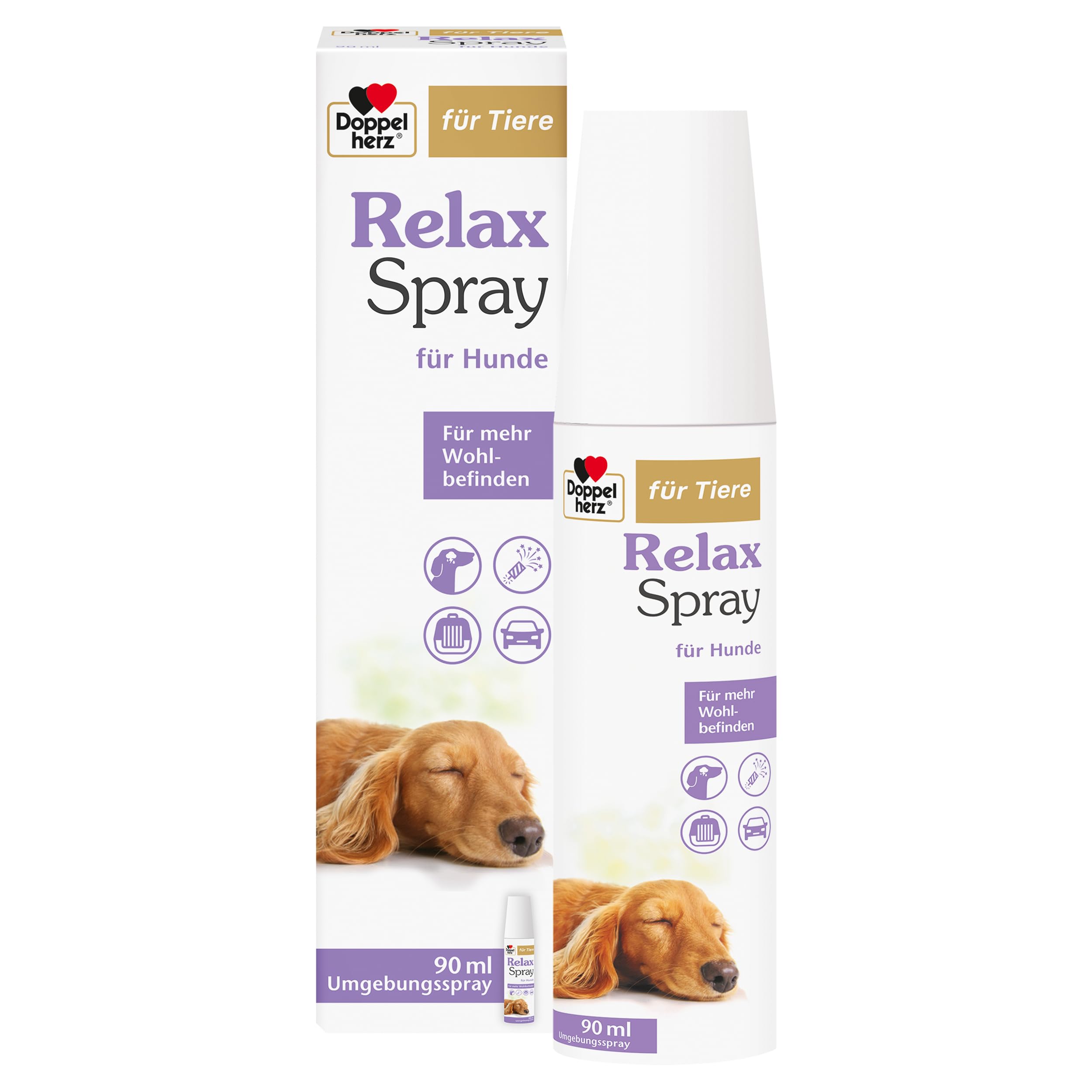 Doppelherz Relax Spray für Hunde - Umgebungsspray für mehr Wohlbefinden - geruchsneutral - 90 ml