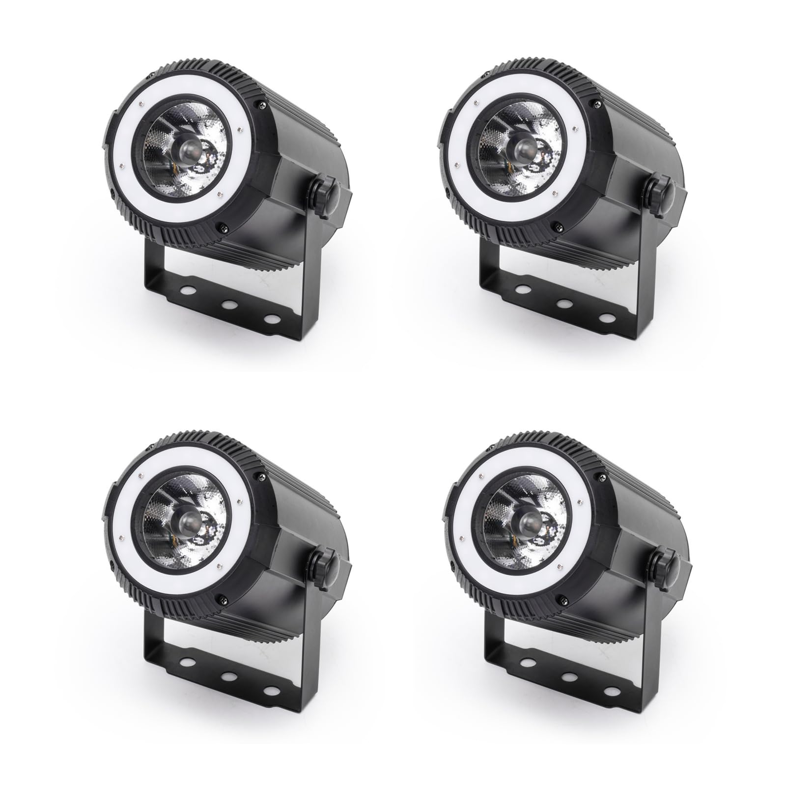 4PCS 40W RGBW 4 in 1 LED Pinspot + 24 SMD RGB Bühnenleuchten LED Par DMX DJ Lichter 7/11CH Partylicht Led Strahler für Bar, Party, Hochzeit, Disco, Theater, Halloween