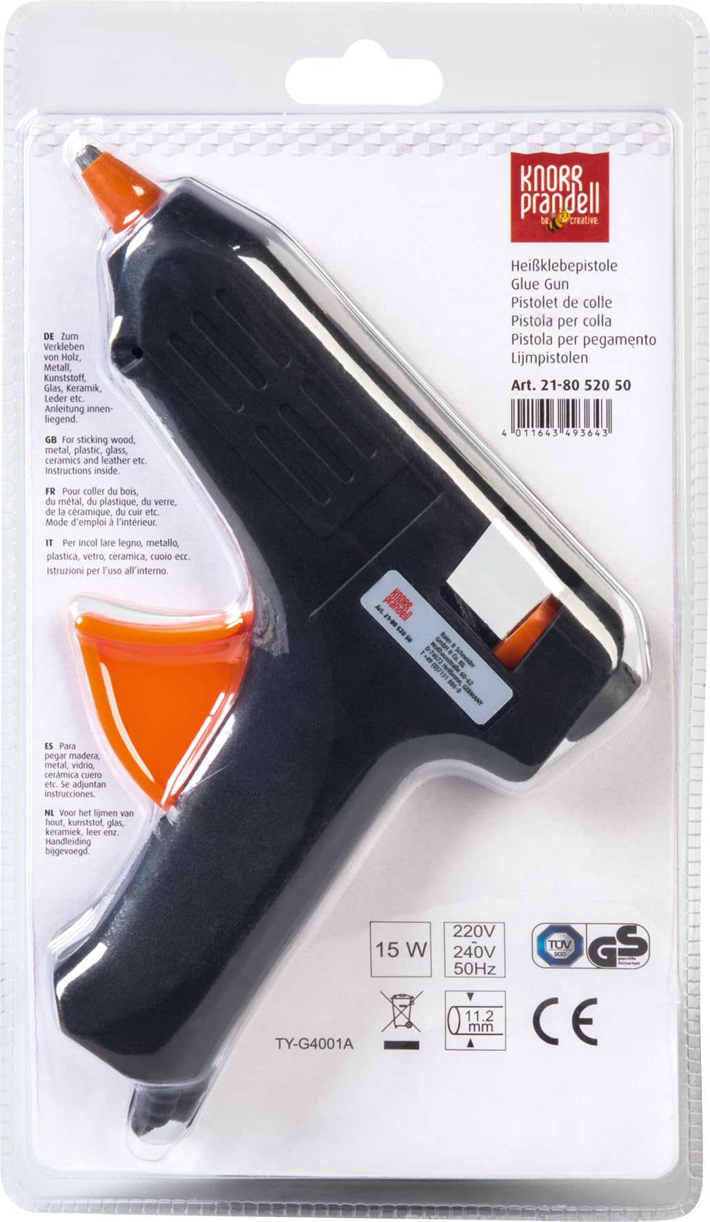 KnorrPrandell 8052050 Glue Gun, 110–240 V, Ø 11.2 mm