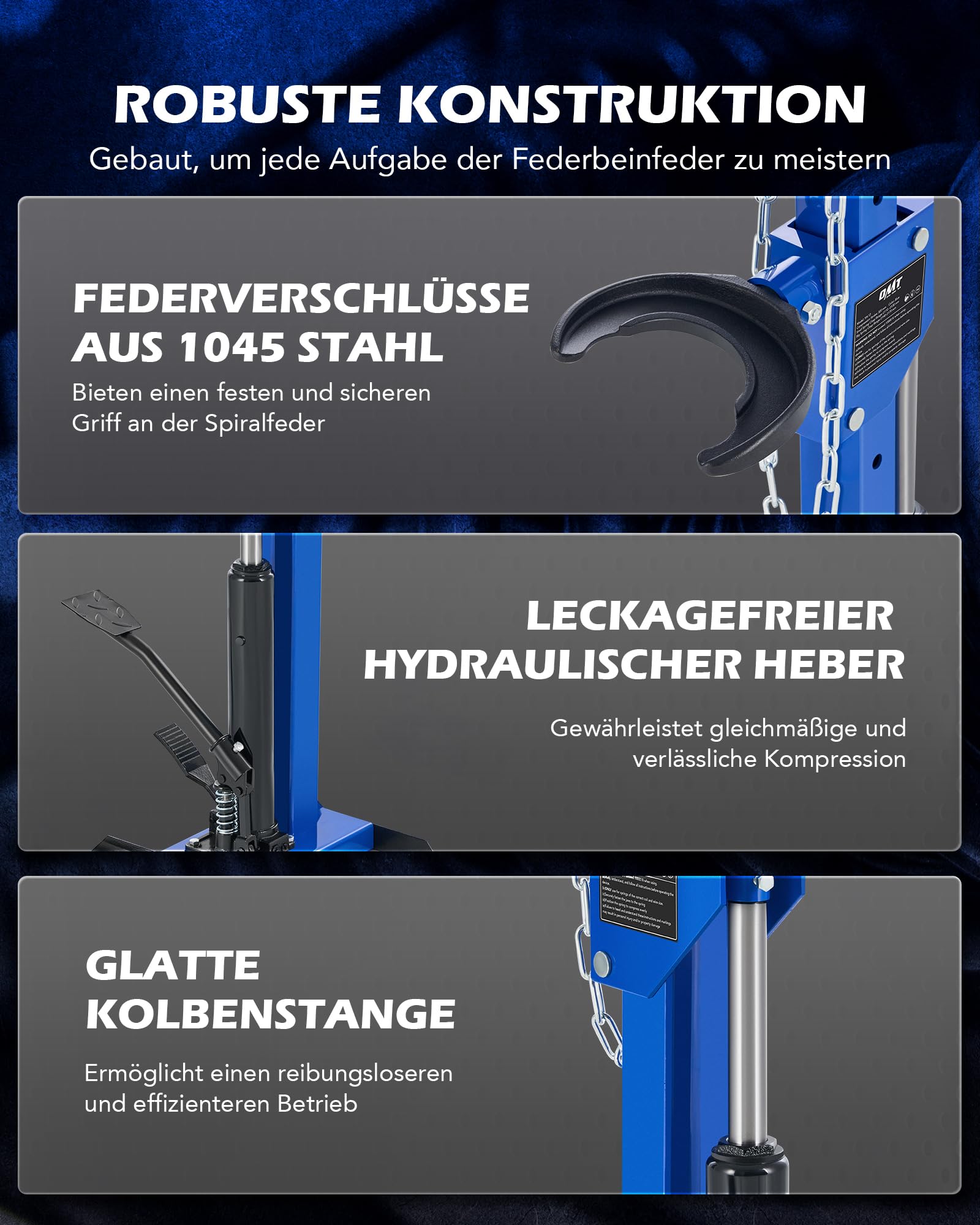 Orion Motor Tech Hydraulischer Federspanner 4,5 Tonnen 9000LBS KFZ Werkzeug Federspanner Federbeine 4,5T Hydraulischer Federkompressor Steuerung Hydraulisches Werkzeug 8-Fach Verstellbar