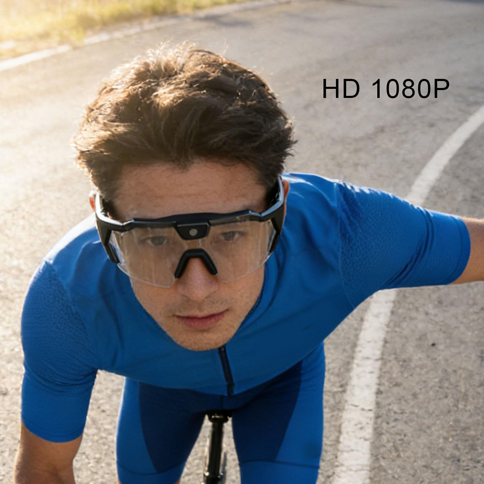 Gafas de Ciclismo con cámara HD 1080P WiFi Gran Angular Cámara Inteligente Gafas Deportivas para Actividades al Aire Libre