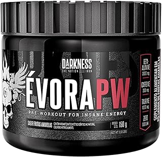 Darkness - Évora Pré-Treino Frutas Amarelas - Pre Workout Sem Glúten - Fórmula com Palatinose, Cafeína e Taurina - Suplemento Alimentar em Pó para Alta Performance - 150g
