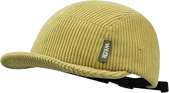Croogo Corduroy Short Brim Hat Low Profile 5 Panel Dad Baseball Cap for Men | Flip-up Brim,Soft&Skin-friendly,Solid-Color,Flat Brim,Adjustment,Convenience at Work,Retro Fashion