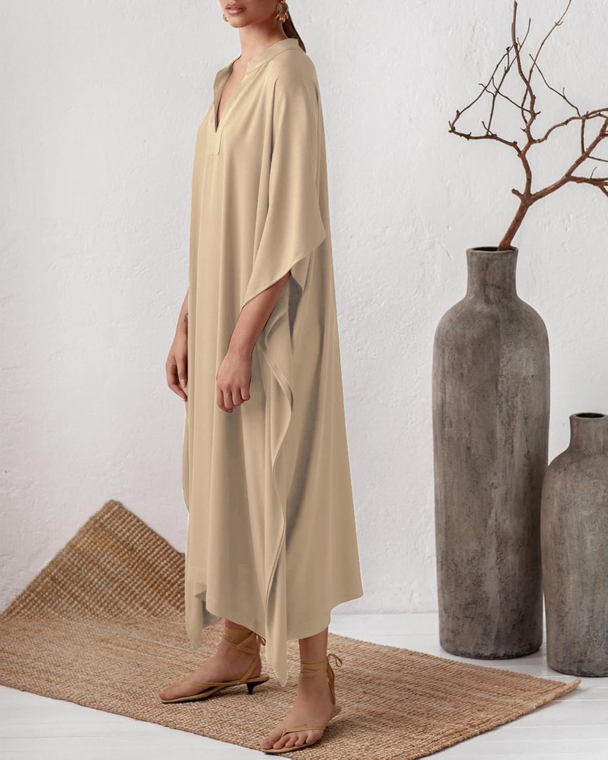 Bsubseach Women Kaftan Dresses Caftan Loungewear Maxi Dress Swimsuit Cover Up Beachwear - Image 4