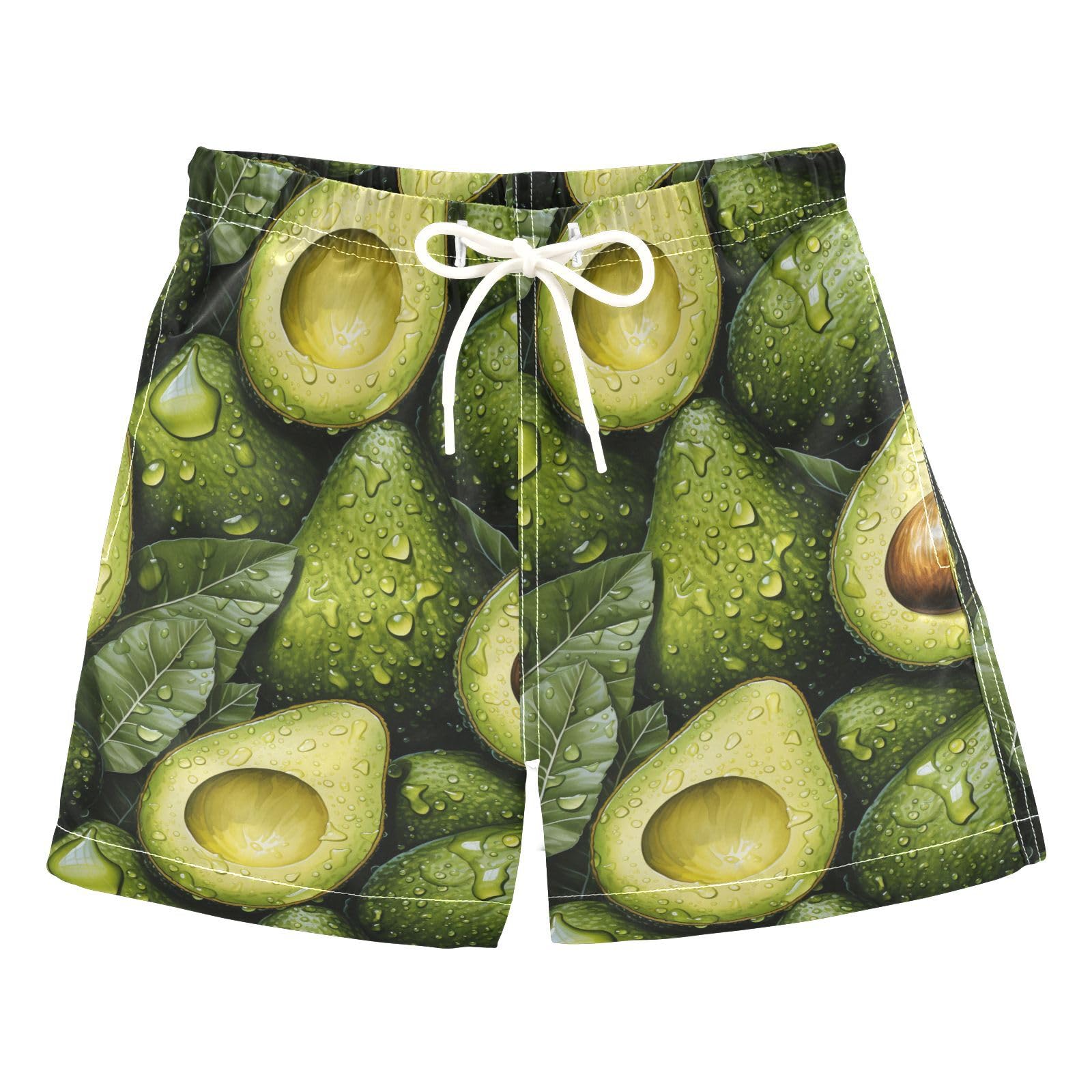 senya Avocado Fruit Boys Swim Trunks Toddler Shorts Swimwear Boardshorts Multicoloured