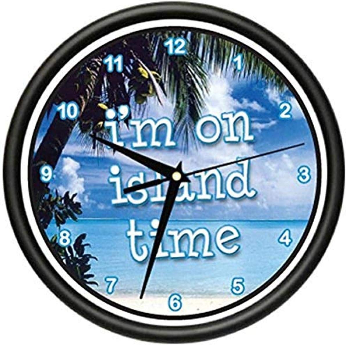 SignMission Island TIME Wall Clock Vacation time Relaxing time Slow pace Islander Gift