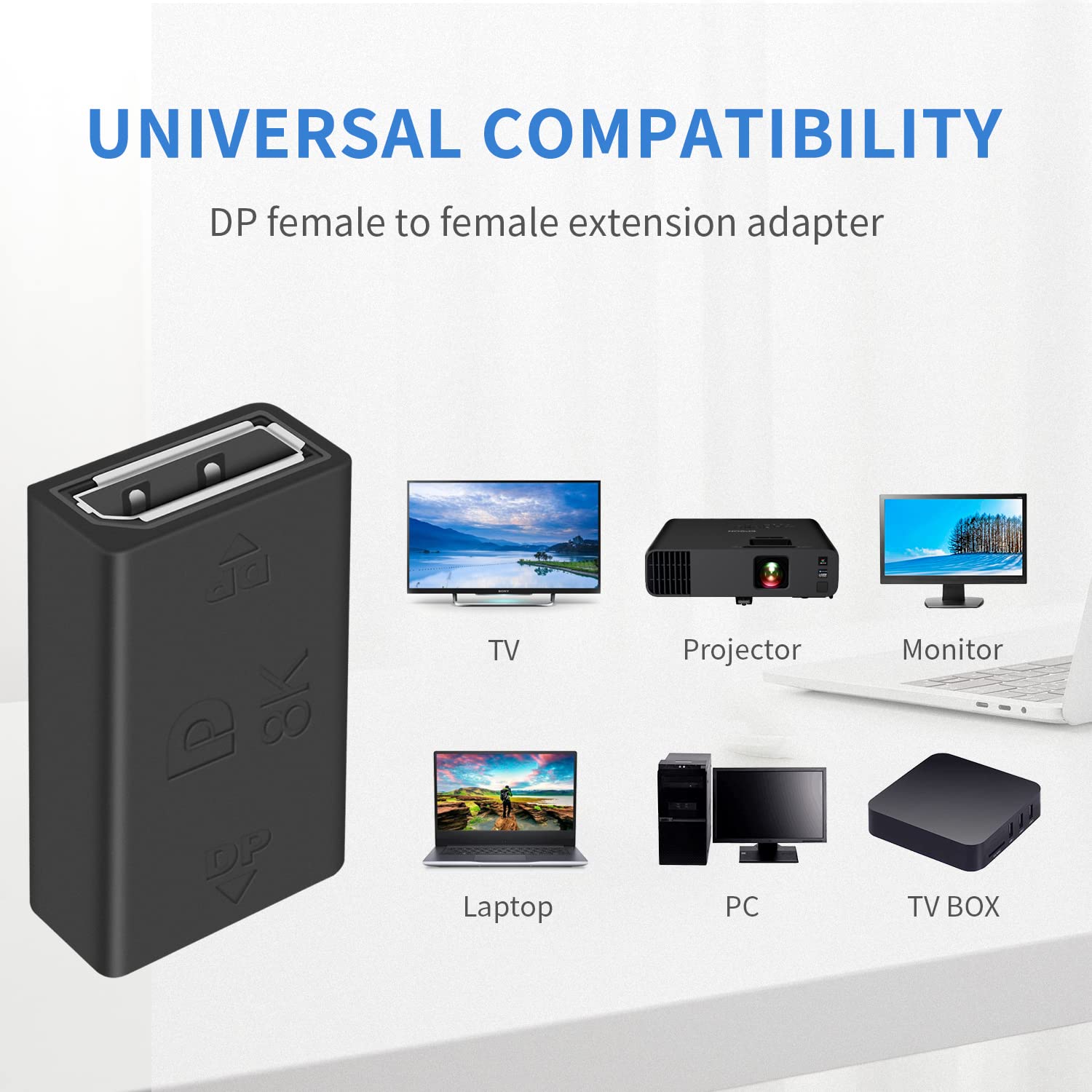 Câble DisplayPort Vers VGA 1,8m – 1080p – Connecteur Plaqué Or – Pour PC, Moniteur, Projecteur