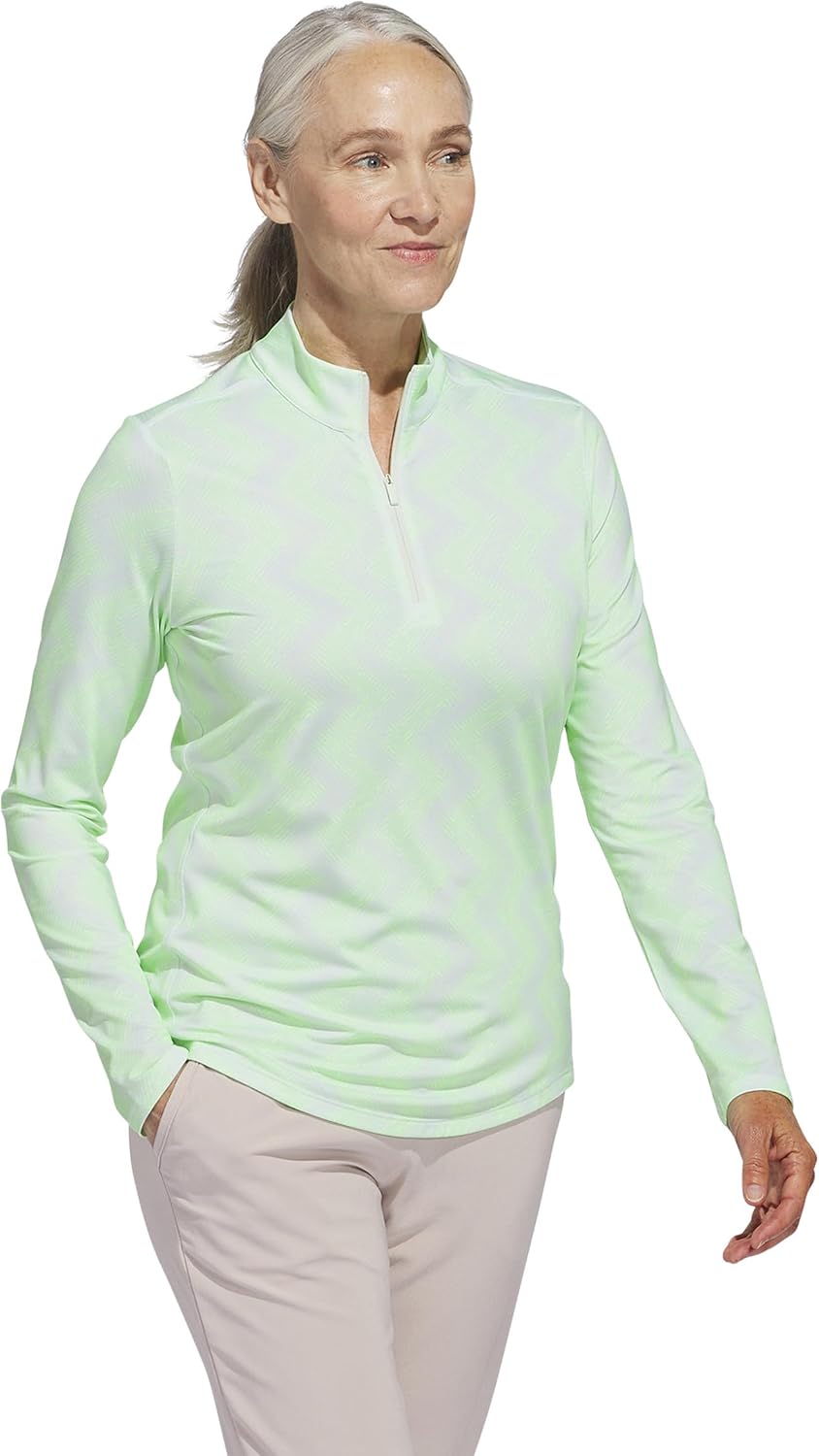 adidas Womens Women's Ultimate365 Printed Quarter-Zip Mock - Image 2
