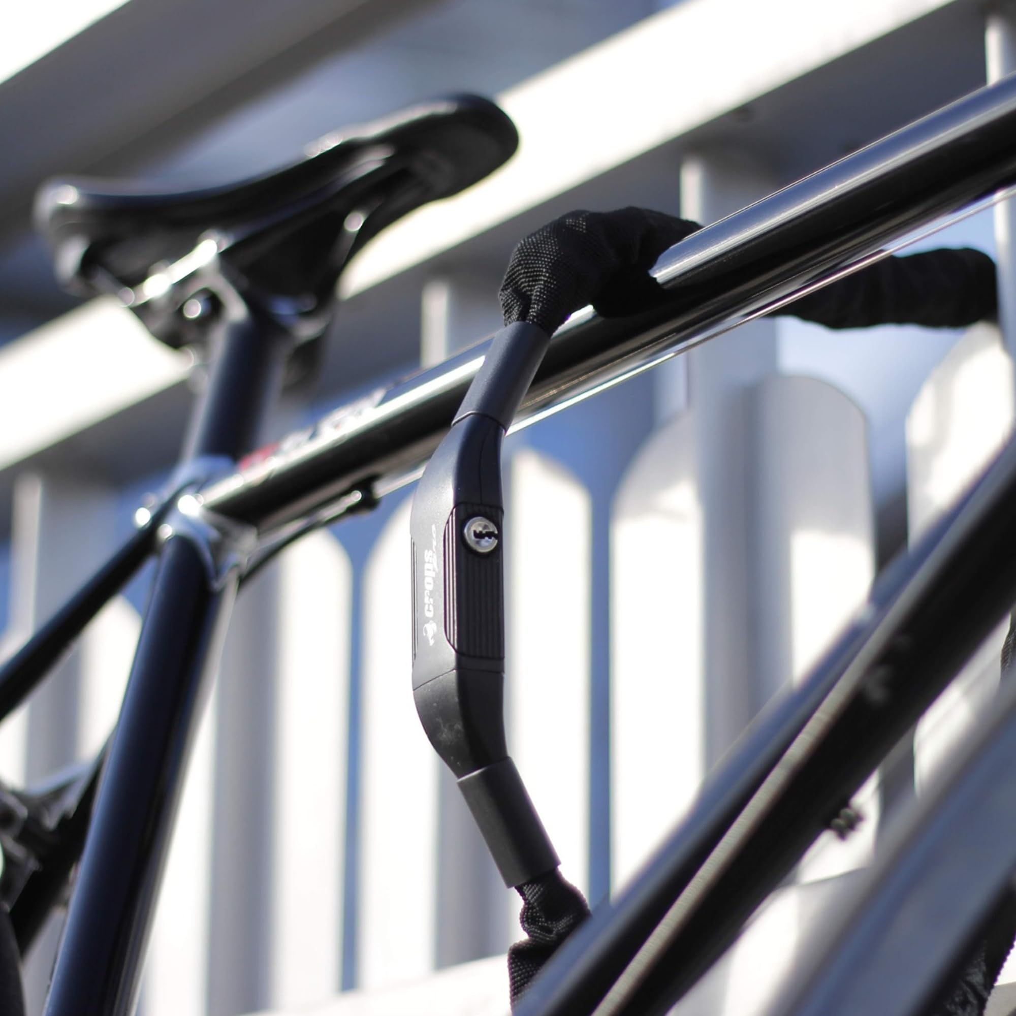 CROPS K4-66 Bike Chain Lock, 3.6ft Black with 3 Keys, Bike Locks Heavy Duty Anti-Theft Chain Lock with Double Locking Sylinder, Securing Your Bicycle or Motorcycle.