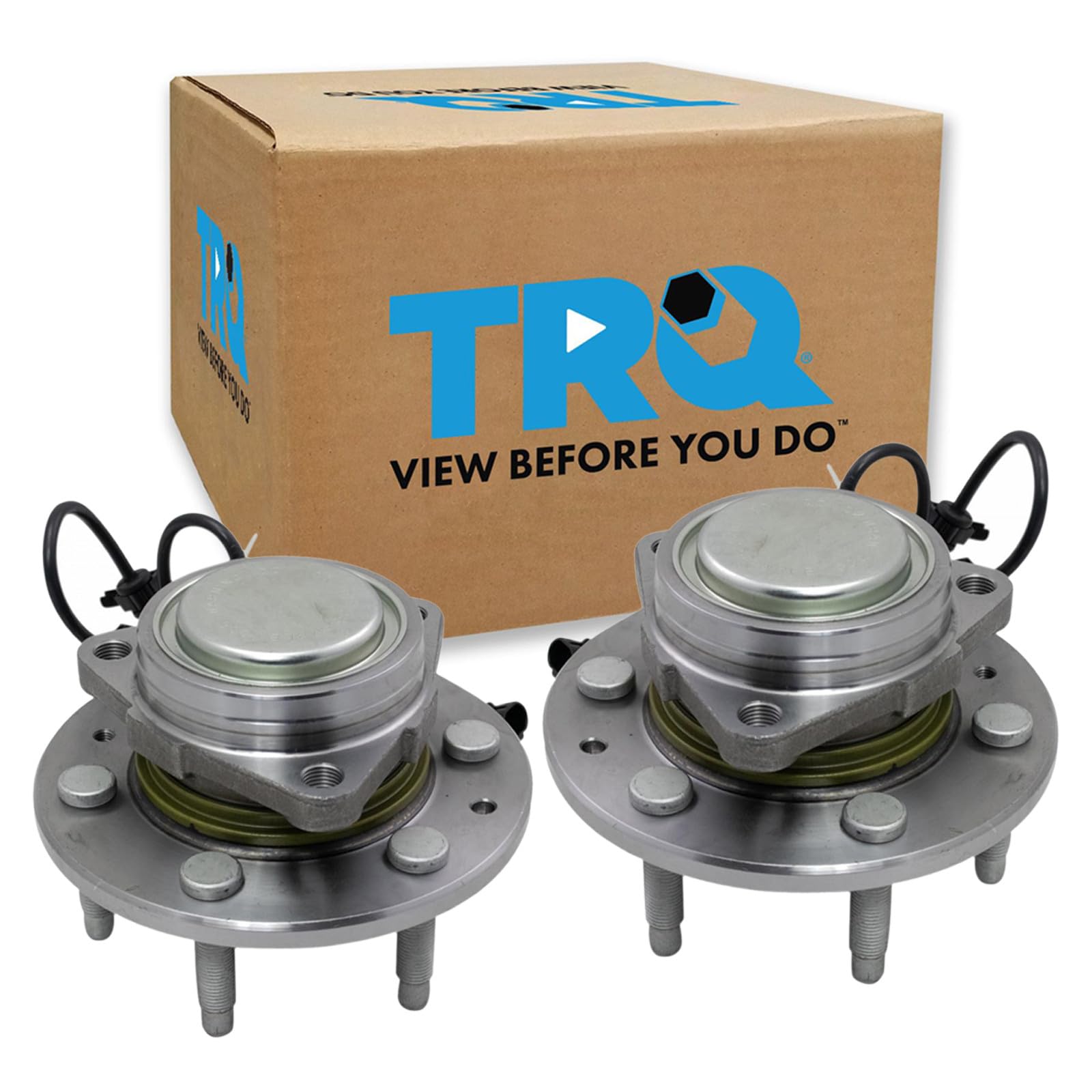 TRQ Front Left and Right Wheel Bearing and Hub Assembly Set 2 Piece