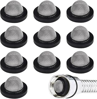 IKOPFLN 10 filtros de grifo, juntas de sellado para grifos, anillos O, sellos para duchas, juntas de goma para mangueras de jardín de 3/4 pulgadas, filtros de acero inoxidable