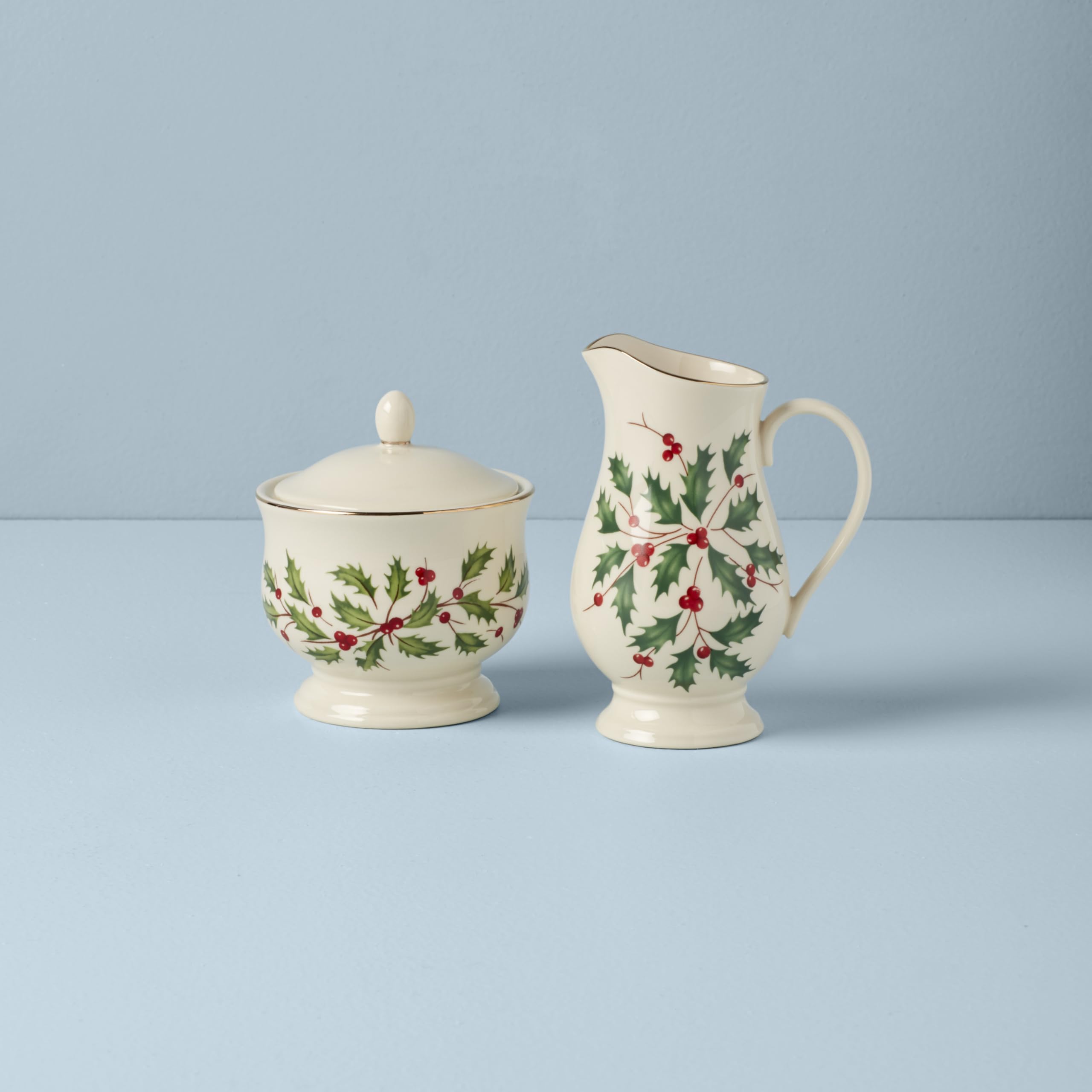 Lenox Holiday Coffee Pot, Sugar & Creamer Set- 3 Pieces