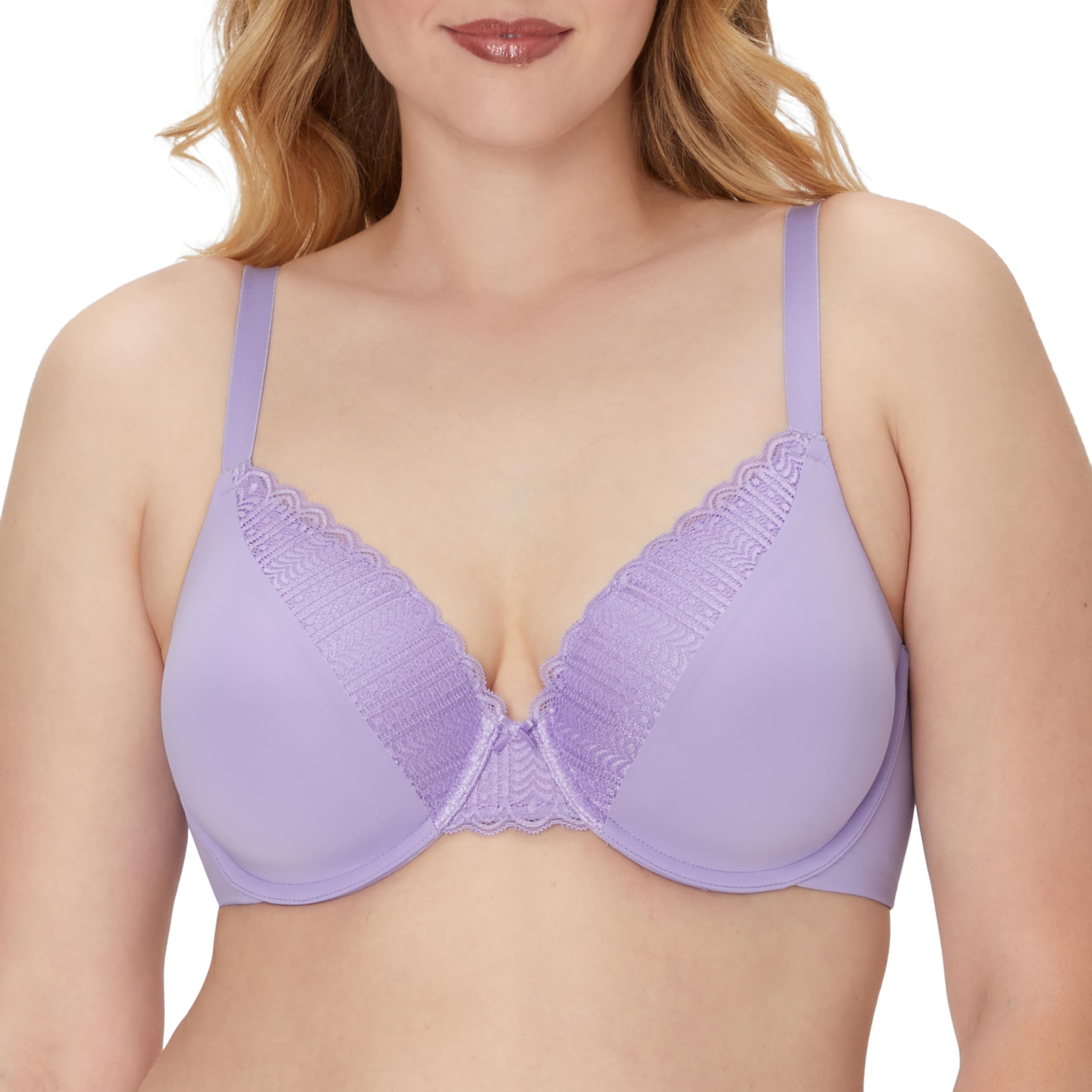 Maidenform womens Comfort Devotion T-shirt Bra, Underwire Bra, Full Coverage Bras for Women, Salty Purple, 40C