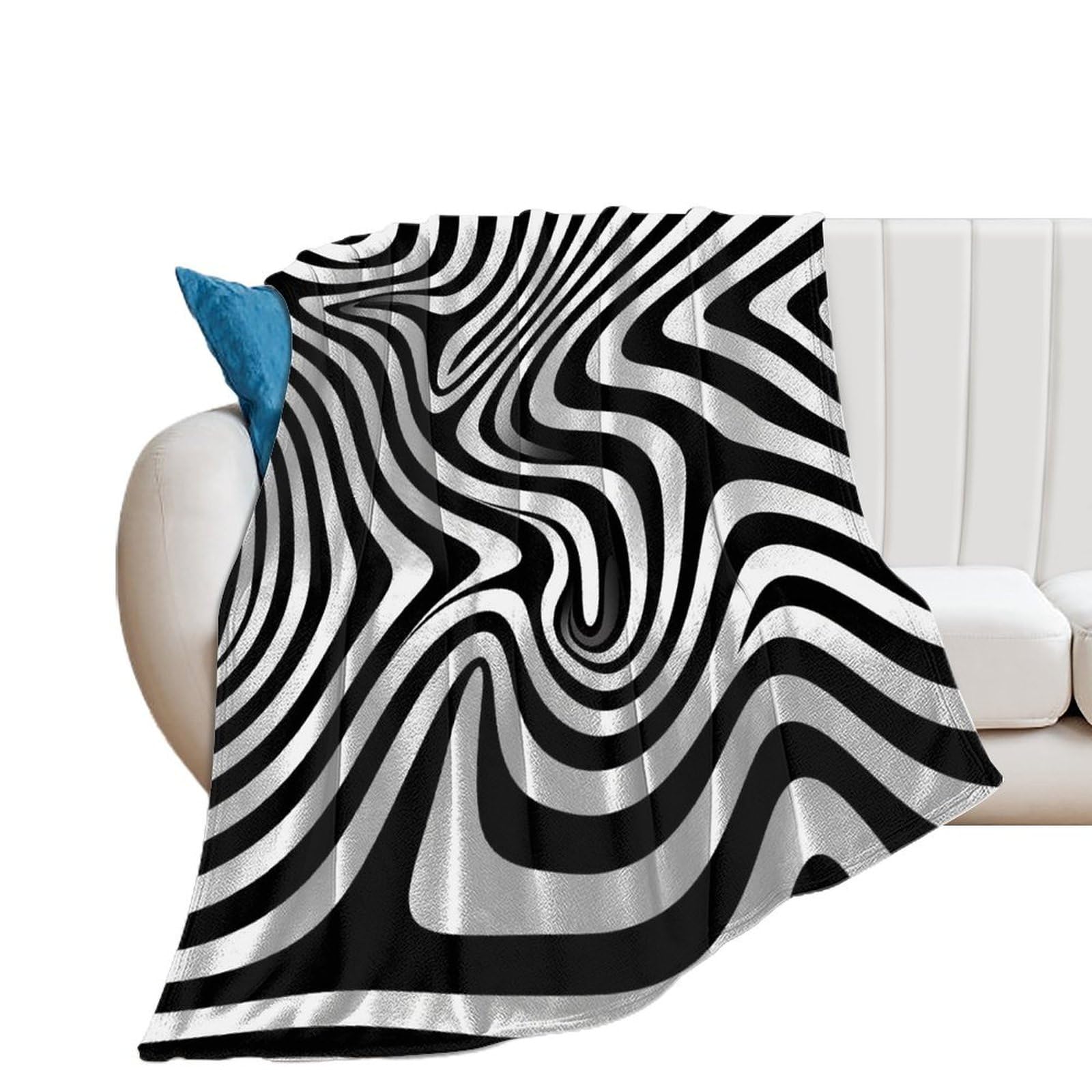 Couverture flanelle Whirlpool Illusion 130x150cm douce pour canapé