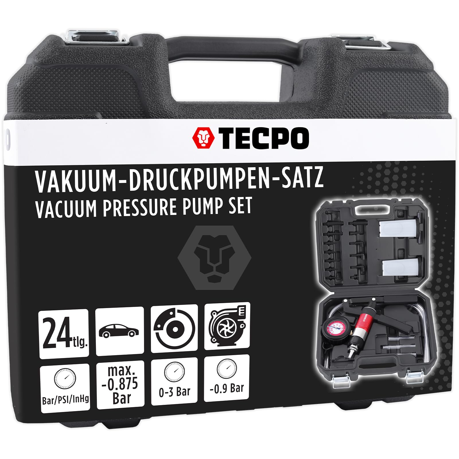 TECPO Set di pompe a pressione per vuoto, pompa per freni, pompa a pressione