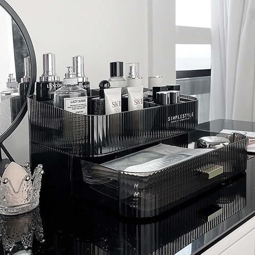 Miniatura 8 de BREIS Organizador de maquillaje con cajón apilable, organizador grande de tocador de baño para escritorio, tocador, almacenamiento ideal para