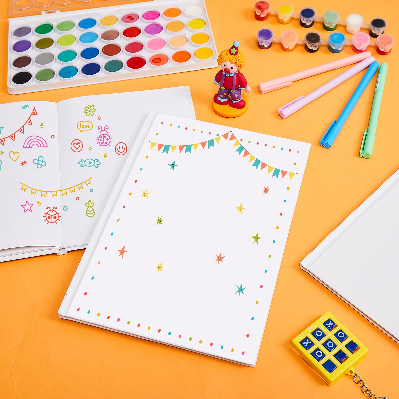 Confezione da 10 libri vuoti per bambini da scrivere storie 17 x 20 cm senza righe libro con copertina rigida bianca copertina rigida libro vuoto per diari schizzi, scrittura e forniture artigianali