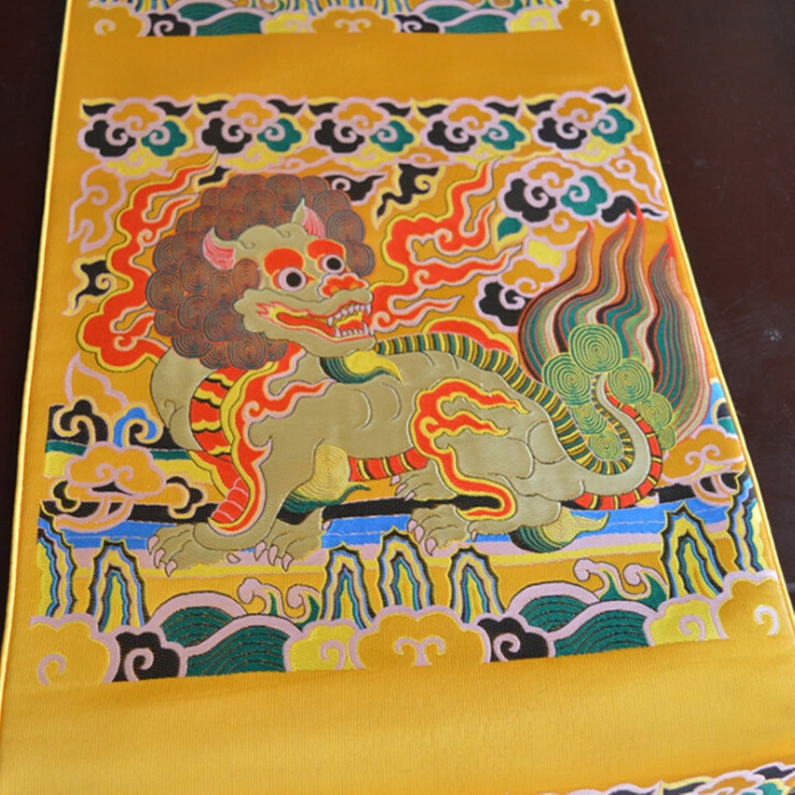 Runner da tavola lungo oro, tovaglia runner da tavola in poliestere, 33 x 200 cm, decorazione da tavolo natalizia