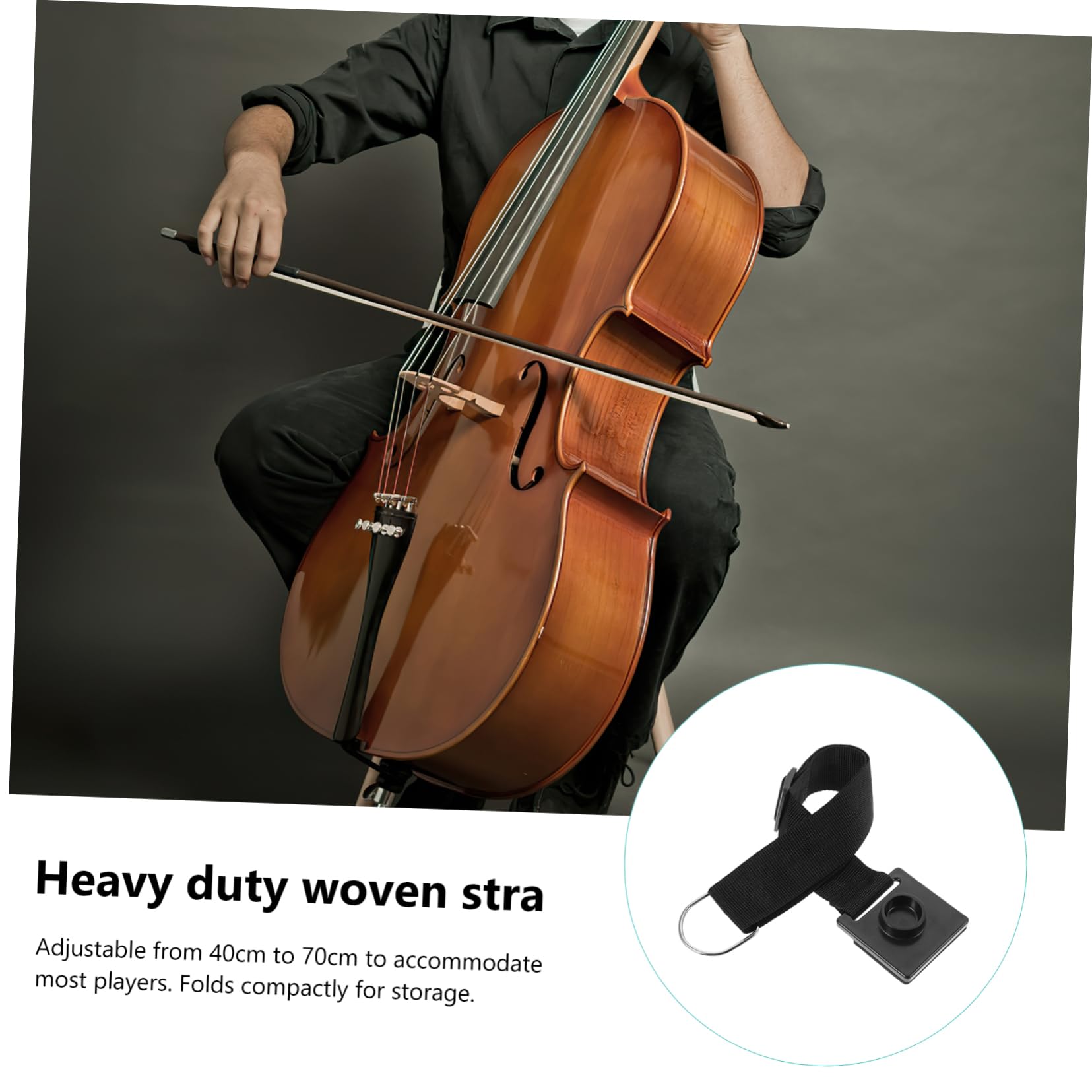 BESPORTBLE Cello Stop Holder Non Slip Anchor Stand for Cello Strap Durable Slip Device to Prevent and Floor Damage for Cellists Practice and Performance