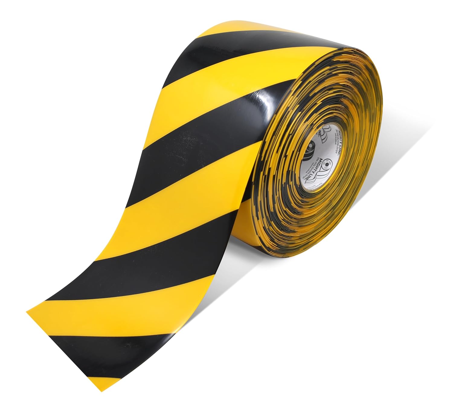 Mighty Line 2" Chevron Floor Marking Tape for Safety, Caution, Warning, Flooring, Heavy-Duty, Peel and Stick, Adhesive, Industrial Quality, 100' Roll, Orange with Black