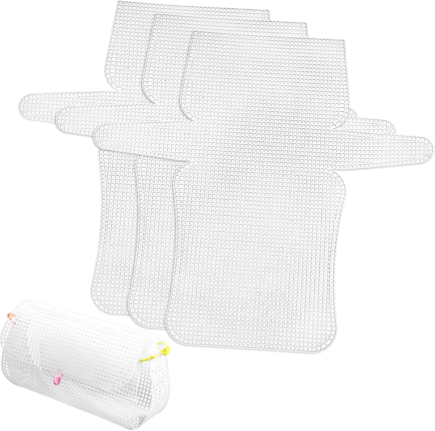 Anneome 4pcs Plastic Mesh Embroidery Mesh Canvas Net Material Embroidery Backing Craft Sewing Sheets Quilting Sheets