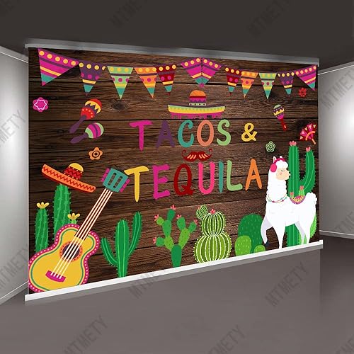 Miniatura 3 de Fondo de tacos de tequila de 7 x 5 pies, para fiesta, guitarra, alpaca, cactus, fotografía de fondo, carnaval mexicano para fiesta de cumpleaños,