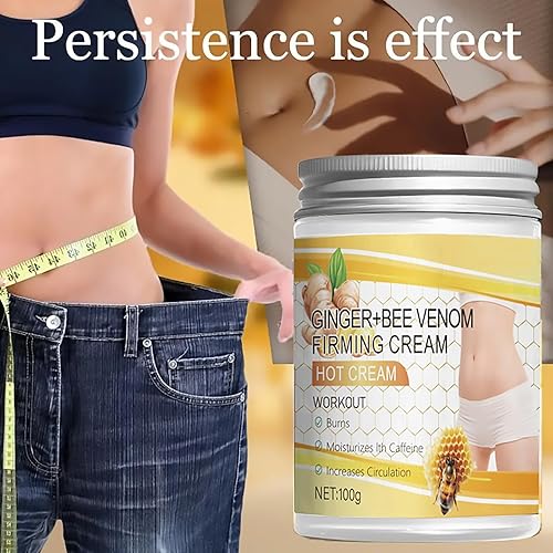 Miniatura 7 de Ginger Bee Venom Crema caliente, crema reafirmante de la piel para el cuerpo, mejora el sudor, promueve la circulación sanguínea, moldea e
