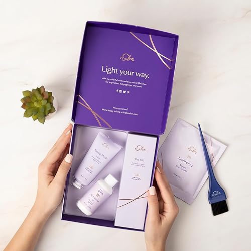 Miniatura 3 de eSalon Juego de luces, kit de resaltado de cabello balayage, kit de resaltado de grado profesional en el hogar (morena ligera a mediana)