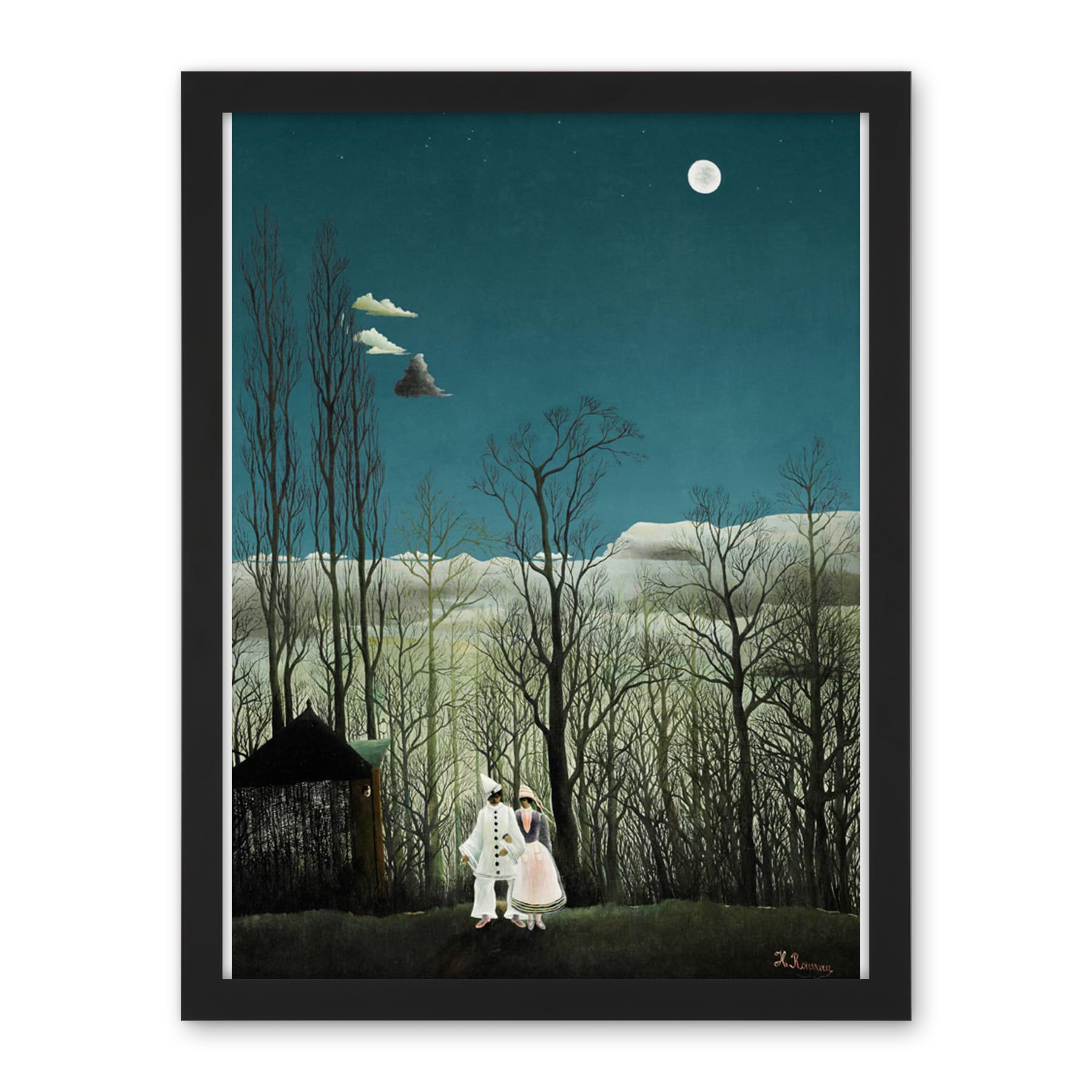 Henri Julien Felix Rousseau French Carnival Evening Large Framed Art Print Poster Wall Decor 18x24