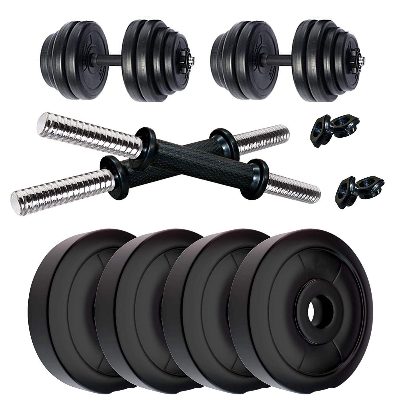 SIMRAN SPORTS 12 kg PVC Weight Plates for Home Gym Combo with One Pair Dumbbell Rod (B09DGX1GQJ) Amazon Price History, Amazon Price Tracker