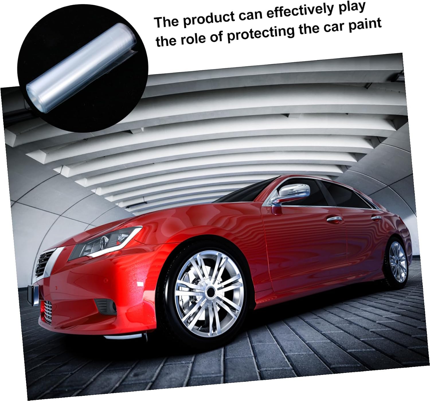 ULTECHNOVO Car Paint Protection Film 2pcs 20x100cm PVC Auto Anti Scratch Sticker Car Bumper Paint Protective Film for Exterior