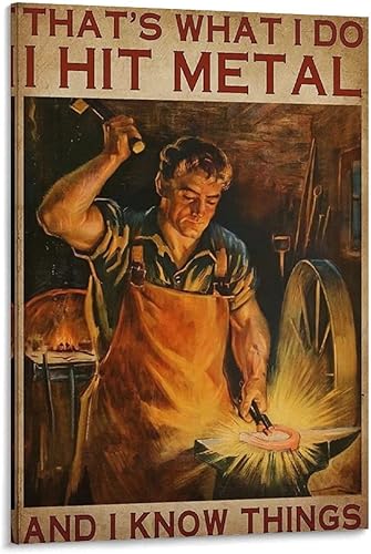 Man Blacksmith Vintage Posters Decorating Home Farmhouse Studio Wall Art Canvas Art Poster Wall Art Picture Print Modern Family Bedroom Decor