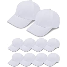 10 Pack Baseball Caps Adjustable Plain Hats Unisex Sport Blank Caps for Men Women