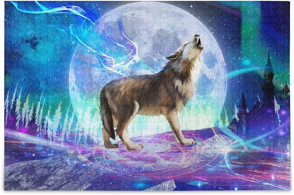 Wolf Jigsaw Pizzles, Puzzles with Letters on Back for