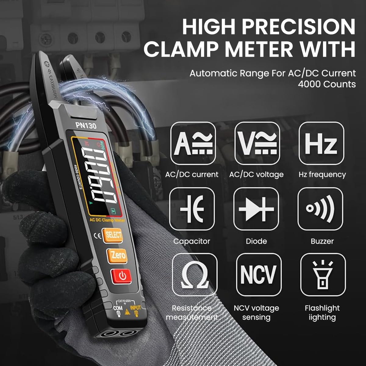 Serplex Digital Multimeter 4000 Counts Clamp Meter AC/DC USB Rechargeable — Amazon image 7