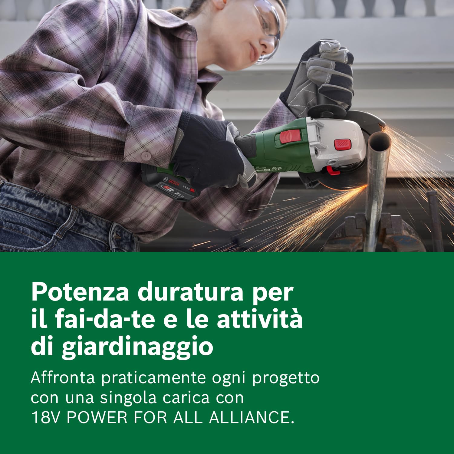 Bosch Batteria sostitutiva PBA 18V 2,5Ah W-C (sistema 18V; elevata capacità per una maggiore autonomia; compatibile con tutti i dispositivi 18V POWER FOR ALL)
