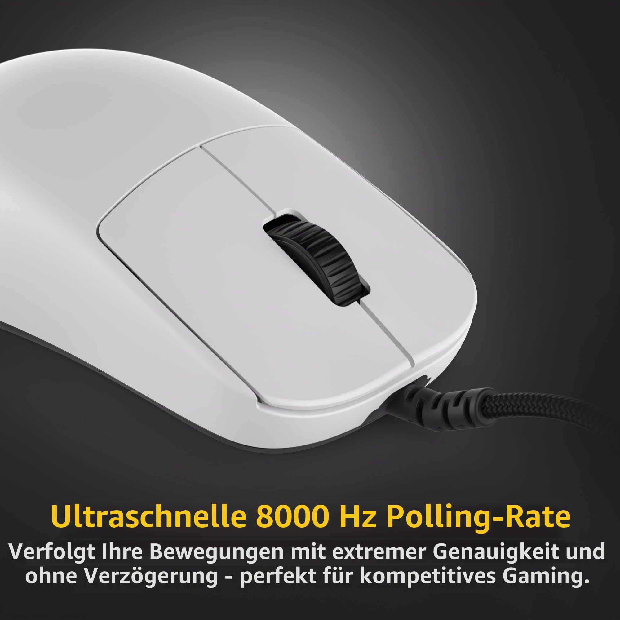 ENDGAME GEAR OP1 8k v2 Weiß – Esports Gaming Maus mit Kabel, 30K DPI optischem Sensor, 8000Hz Polling, austauschbaren Switches & Claw-Grip-Design | Leichte Esports Gaming-Maus, 30K DPI-Sensor, Hot-Swap-Schalter, Klauengriff, USB-FPS