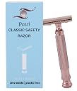 Pearl Shaving Double Edge Safety Razor L-55 (Blush wine) made with Brass Metal - Premium Shaving Razor | Classic & Traditional Shaving kit for men| Complimentary Blade Refills | Diwali Gift Option gallery image