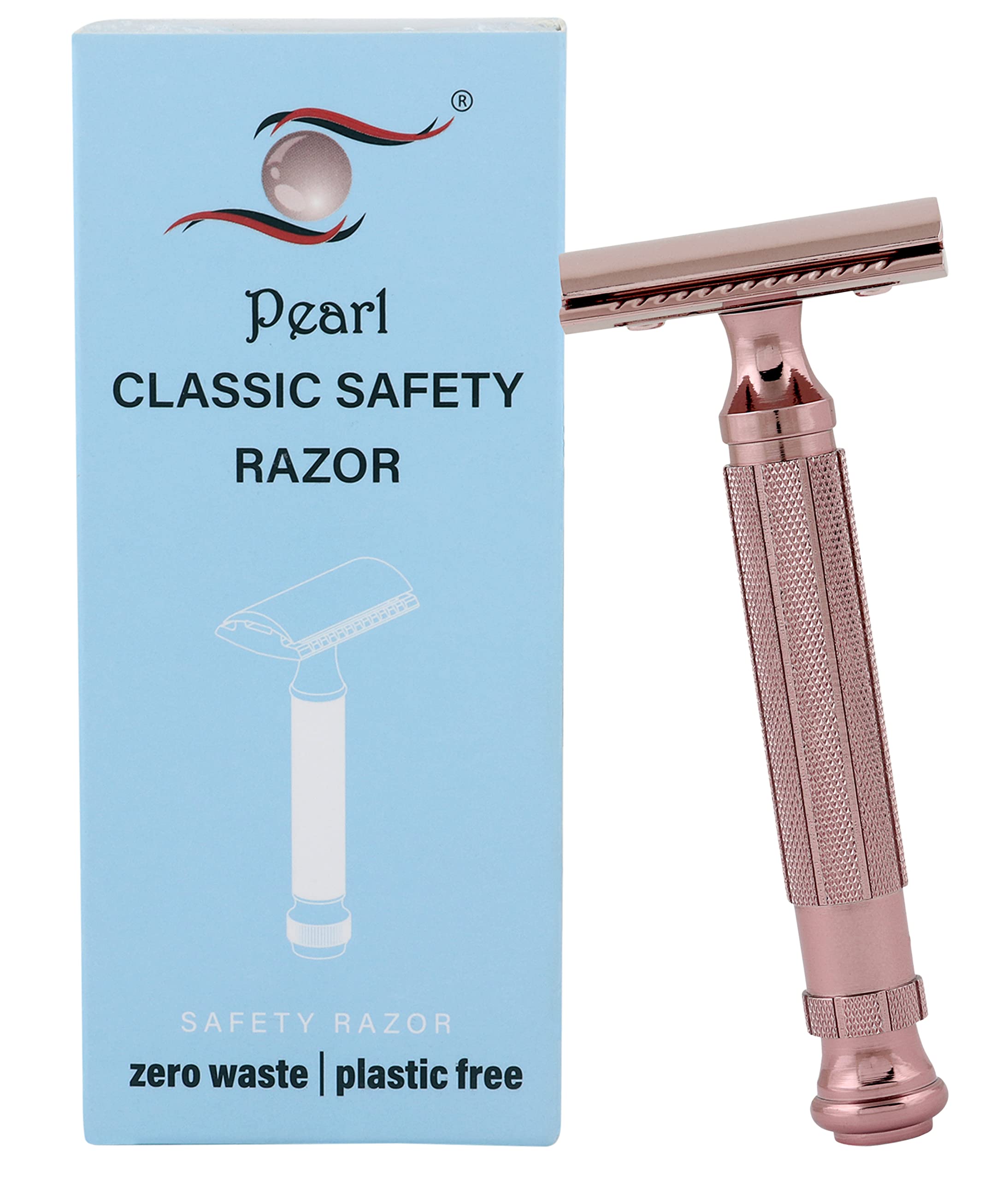 Pearl Shaving Double Edge Safety Razor L-55 (Blush wine) made with Brass Metal - Premium Shaving Razor | Classic & Traditional Shaving kit for men| Complimentary Blade Refills| Christmas Gift Option (B09ZSZ4BY8) Amazon Price History, Amazon Price Tracker