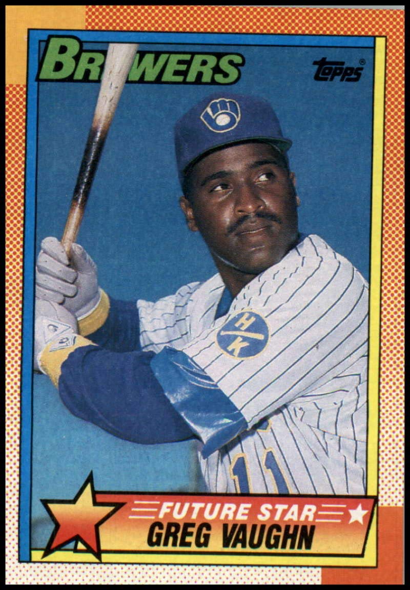 Amazon.com: 1990 Topps Baseball #57 Greg Vaughn Milwaukee Brewers 