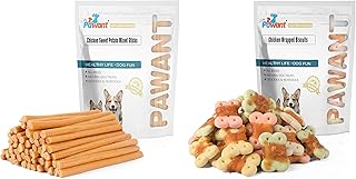 Dog Treats Biscuits Wrapped in Chicken 0.5lb & Chicken Sweet Potato Mix Sticks 0.5lb
