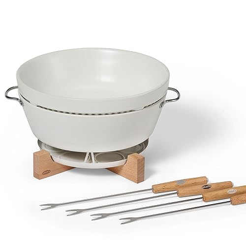 Chef’n SweetSpot Fondue Set, Adjustable Tea Light Candle-Powered Fondue Pot