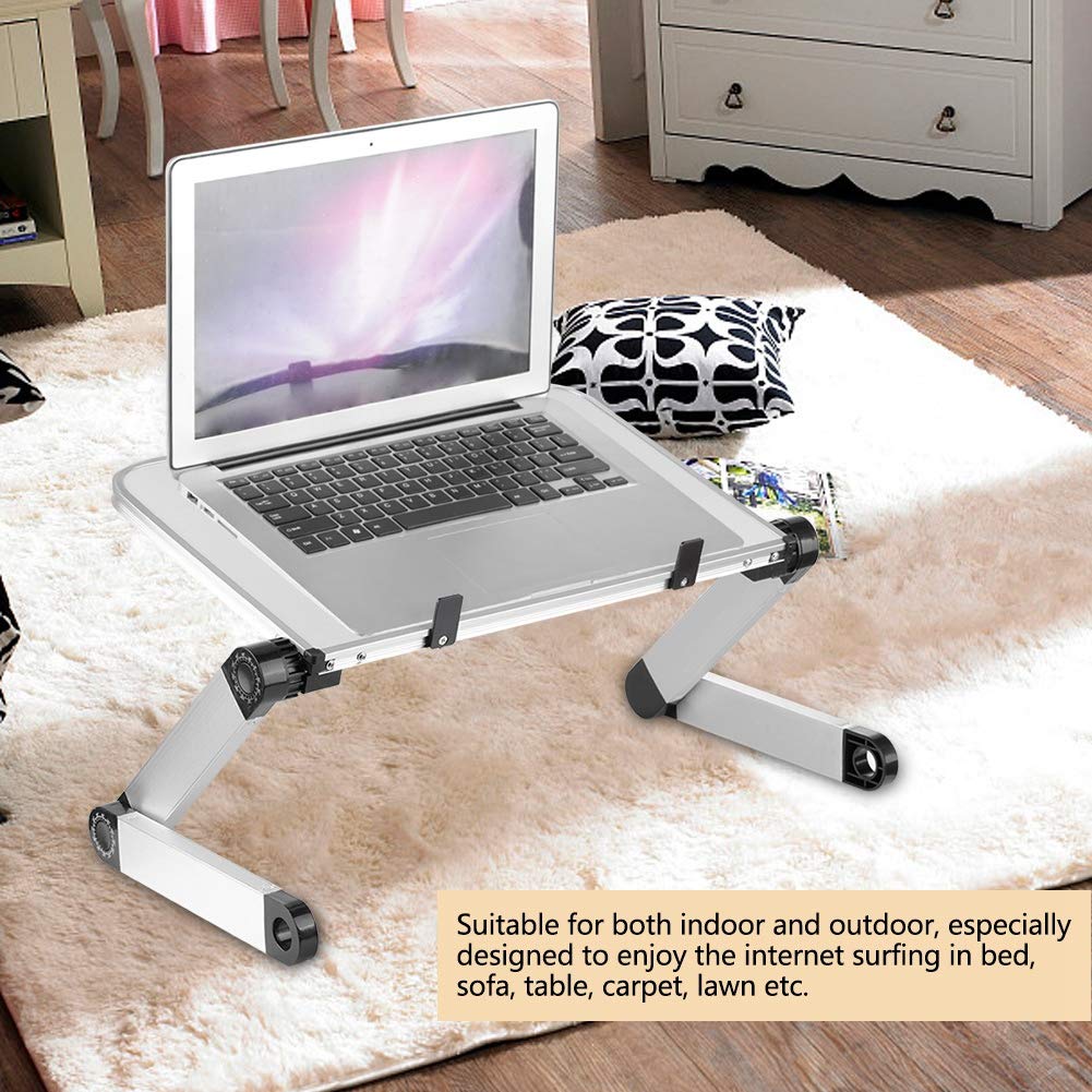 Ejoyous Aluminiowy Regulowany Składany Stół Pod Laptopa, Nośność 10 Kg