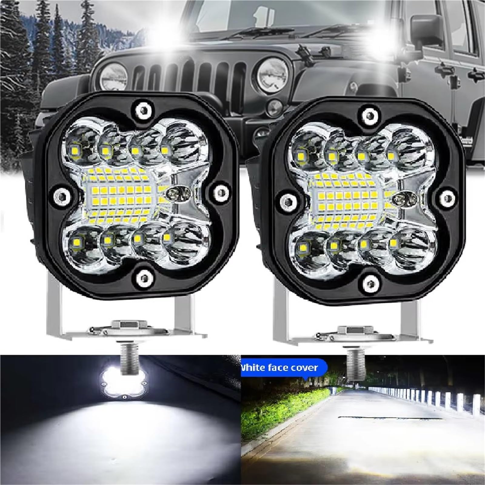 Moto Faro Fanale per Moto Luminoso 4x4 Ha Condotto La Lampada Bar off ROA Barca 4X4 Camion Trattore ATV SUV Super 3 Pollici LED Spot Luce Lavoro della Nebbia