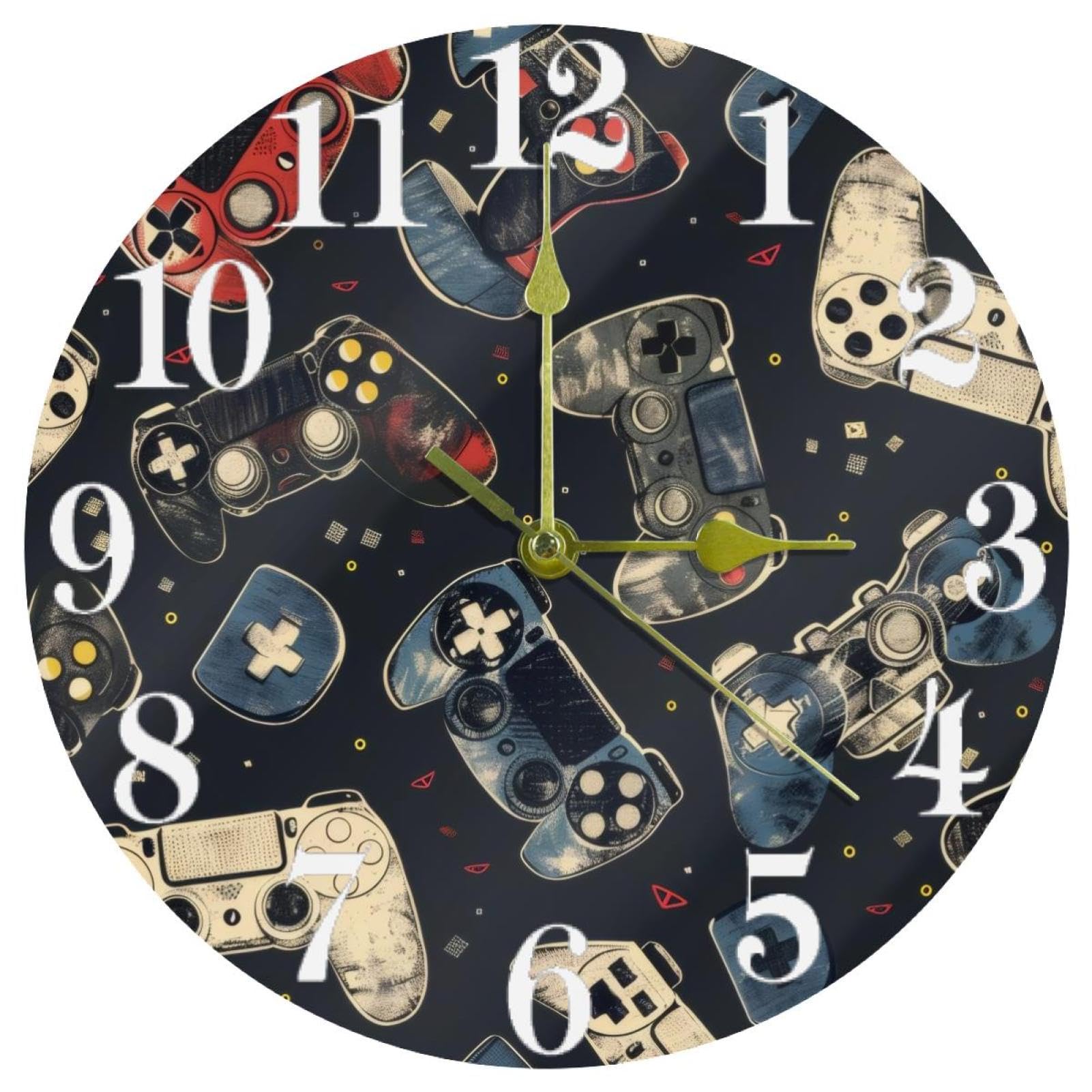 Horloge murale à quartz Grunge pendule silencieuse maison et école